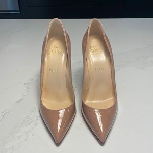 Size 39 nude louboutins with gold flecks plus original bag
